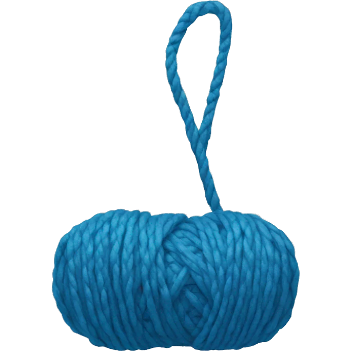 Blue yarn emoji
