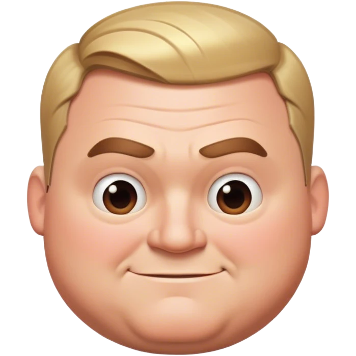 Fat Mr incredible head with a little smile and a haircut but it’s slowly decreasing in width which is making it less fatter emoji