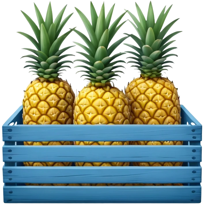 pineapples in a blue crate emoji