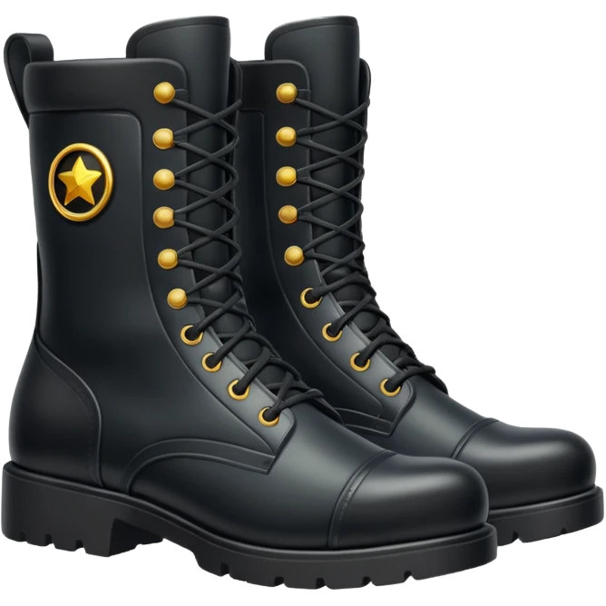 generate me black military boots emoji