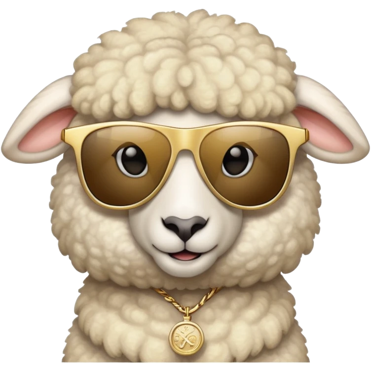  lamb wearing sunglasses and gold Rolex
 emoji