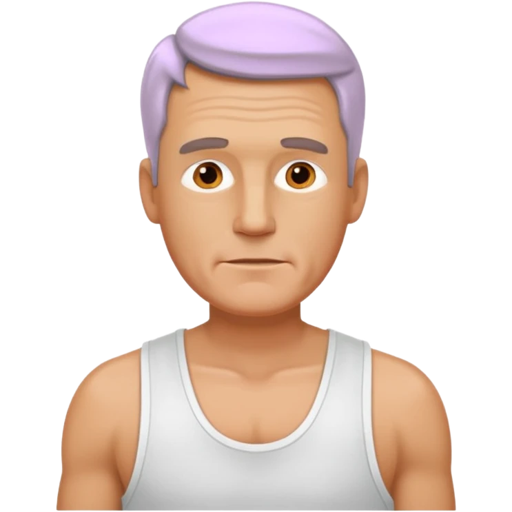 fat middle aged white man in wifebeater emoji