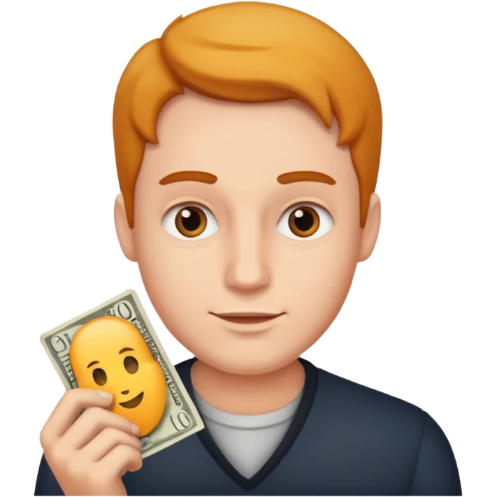 un homme avec une bil emoji