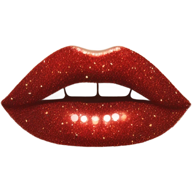 Red sparkling lips  emoji