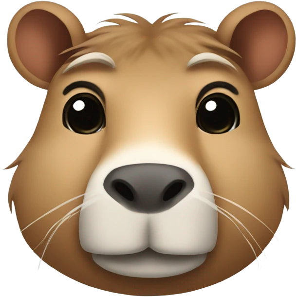 capybara with a mustache emoji