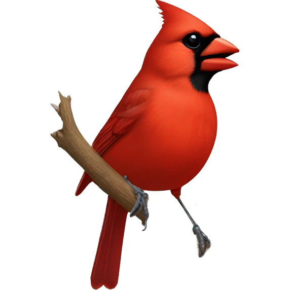 Cardinal bird bites butt emoji