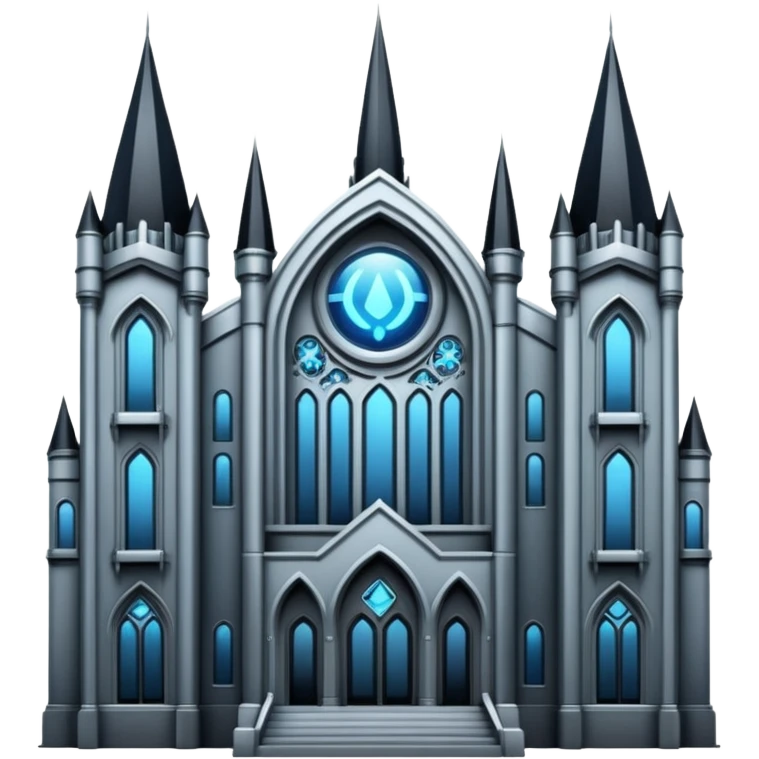 modern building with technological and gothic elements emoji