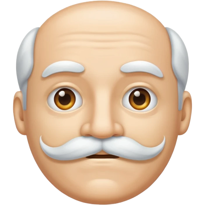 white mustache emoji