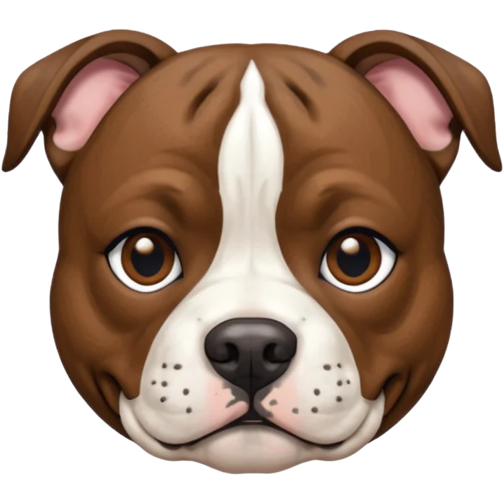 brindle staffordshire bull terrier head emoji