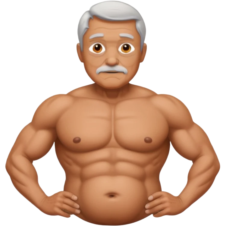 Grandpa that has muscles and is pregnant emoji
