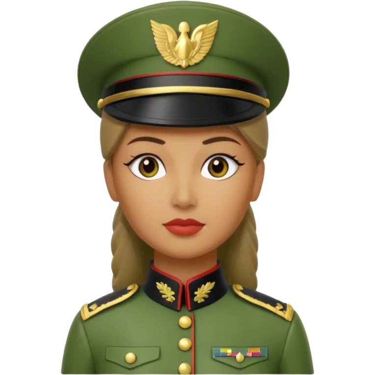 Green toy solider woman emoji