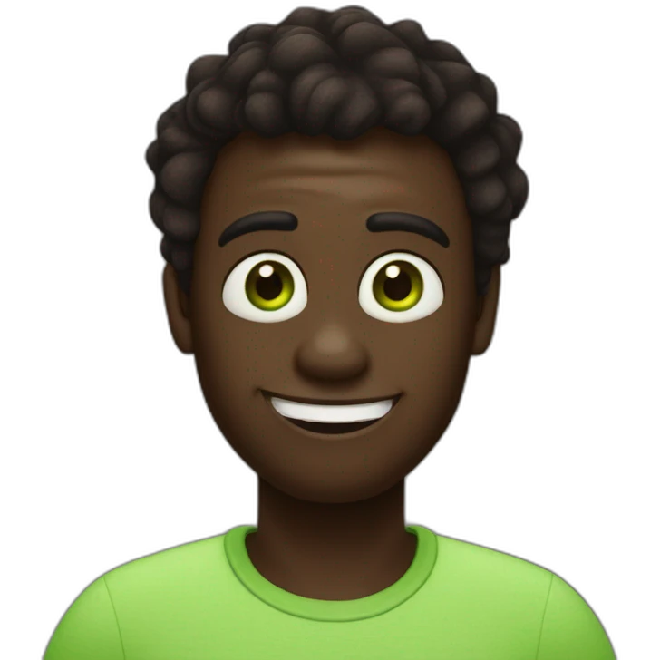 Mike wazowski but dark skinned emoji