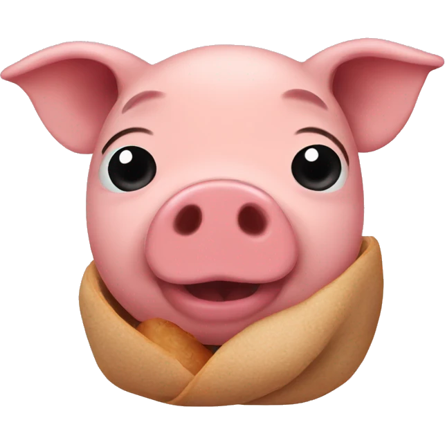 Pig in a blanket emoji