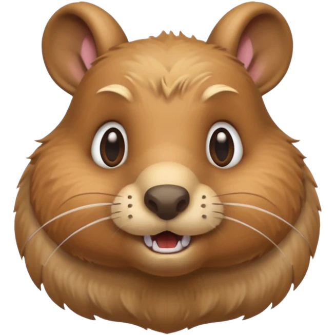 beaver with rabbit teeth and blonde hair emoji