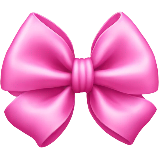Pink bows on a happy emoji  emoji