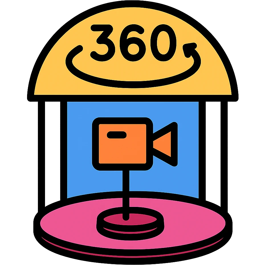 360 video booth icon emoji