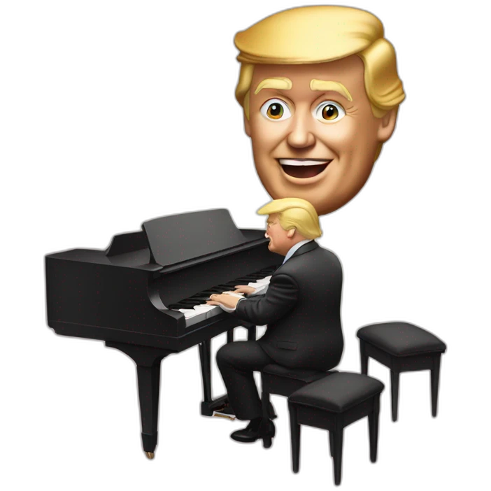 Donald trump playing piano emoji