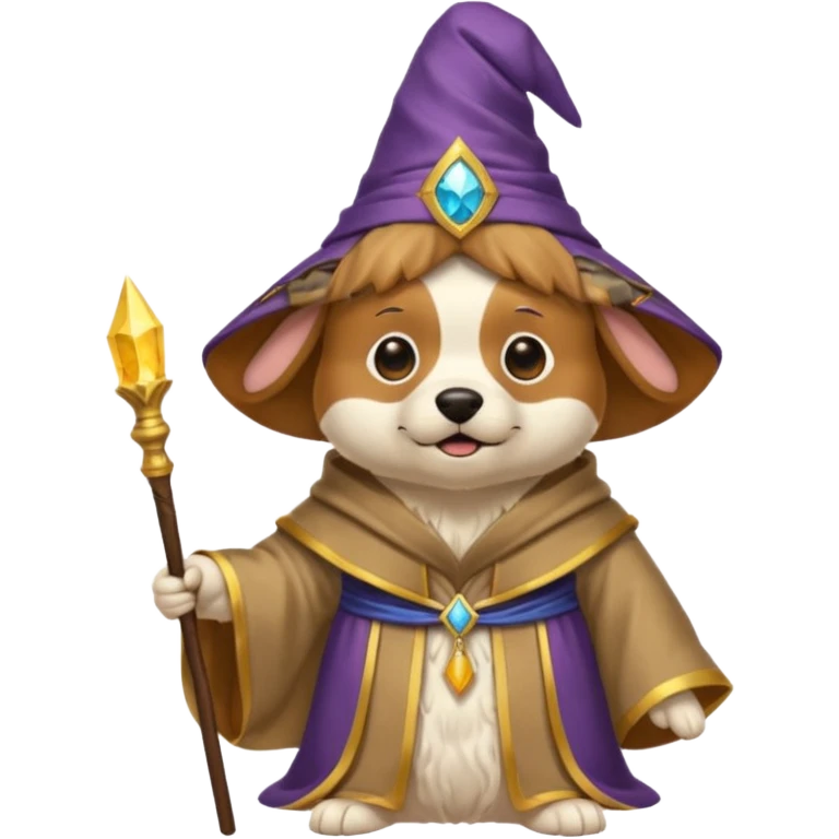 Dog wizard emoji