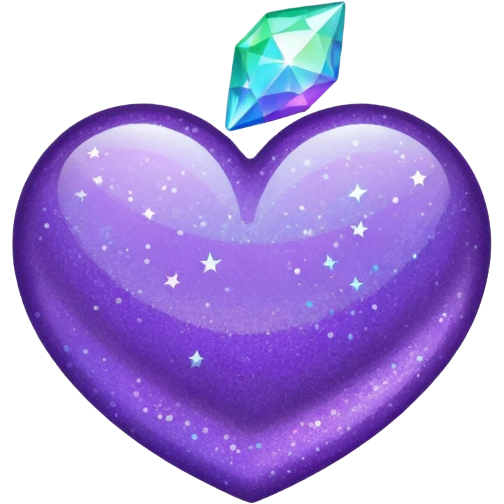 Glitter Purple and Cian hang loose emoji