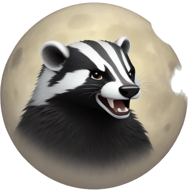 angry badger on the moon emoji