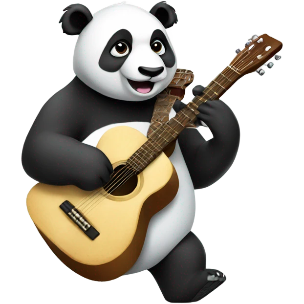 Panda with a guitar emoji