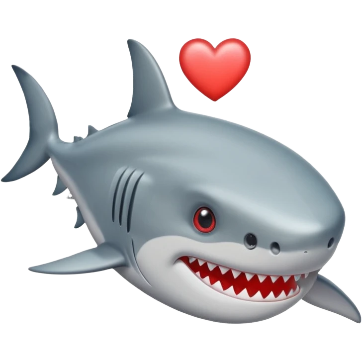 Tiburón con ojos de corazon emoji