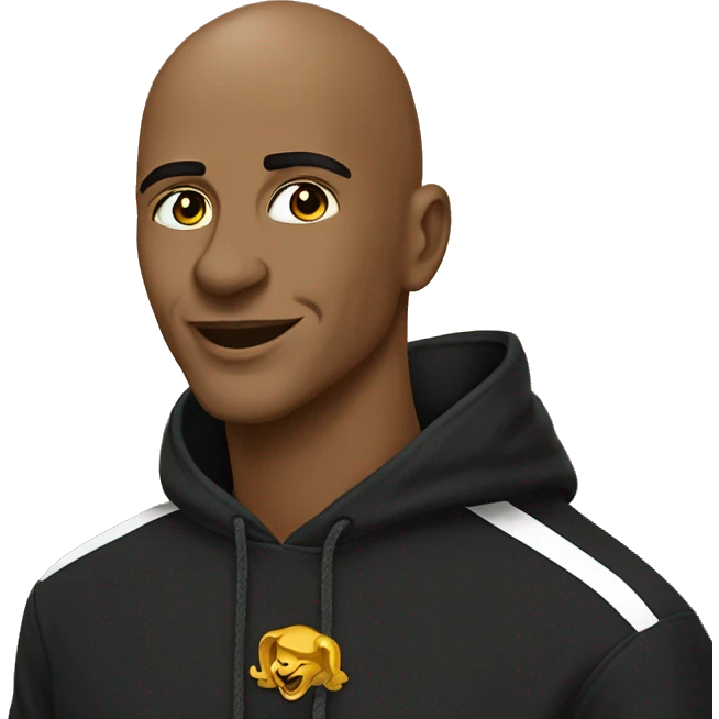 A bald head alpha phi alpha inc. man with words Alpha Phi Alpha  hoodie emoji