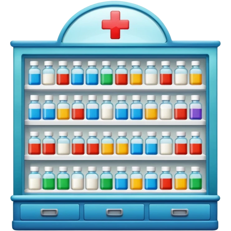 Please create an image of the pharmacy.
Dugstore, Pharmacy. There's no writing on it
Just an image that can show that it's a pharmacy emoji