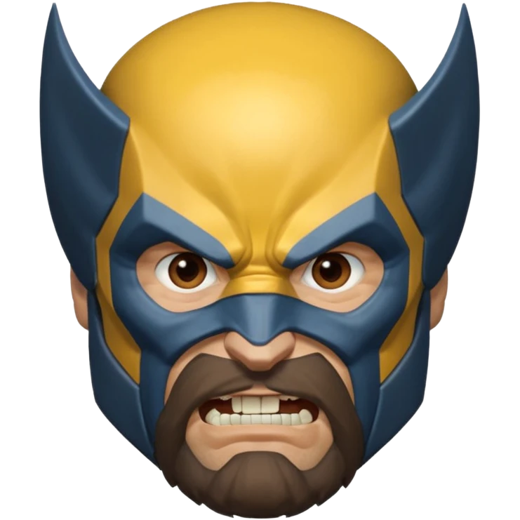 wolverine marvel superhero full mask headshot emoji