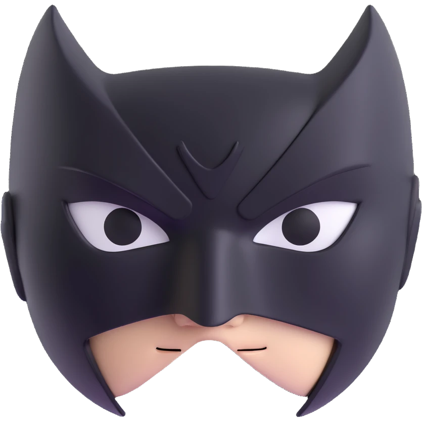 simple black superhero eye mask emoji