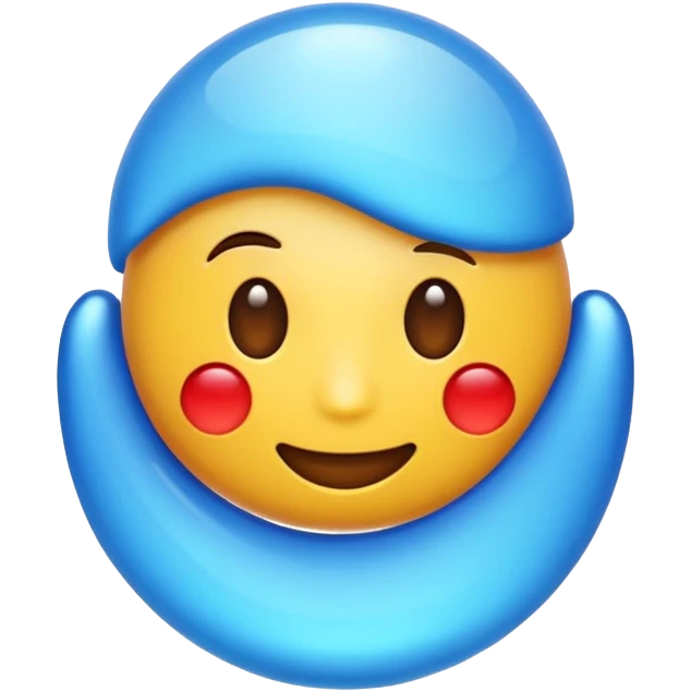 brillent move emoji in blue colour  emoji