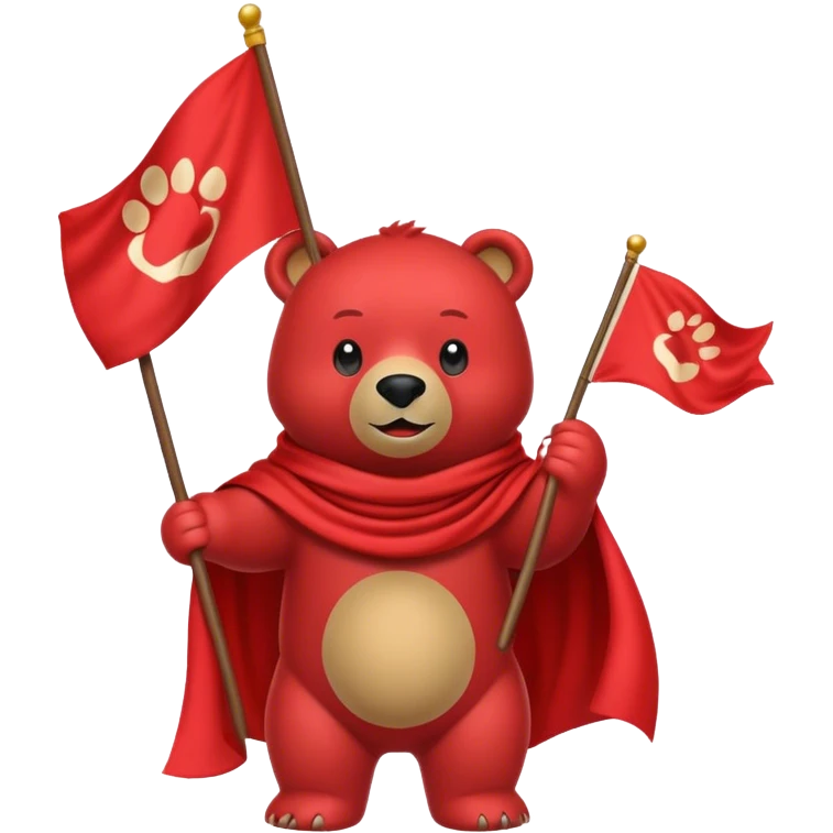 red bear flag emoji