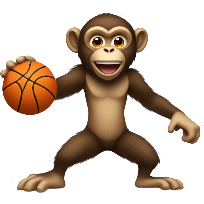 Monkey playing basketball emoji