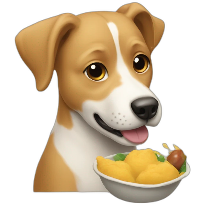 dog eating motchi emoji