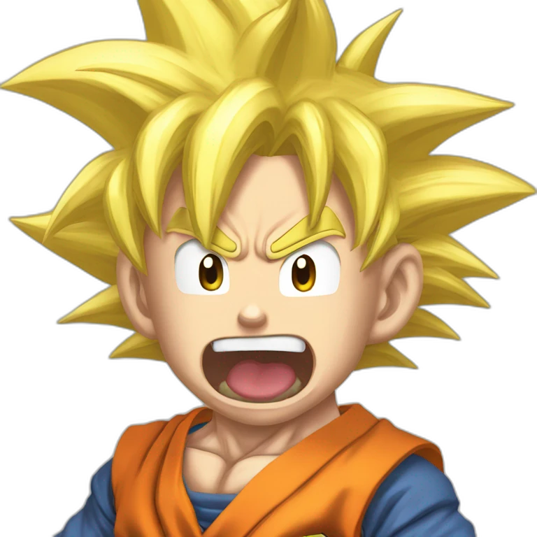 goku super saiyan open mouth emoji