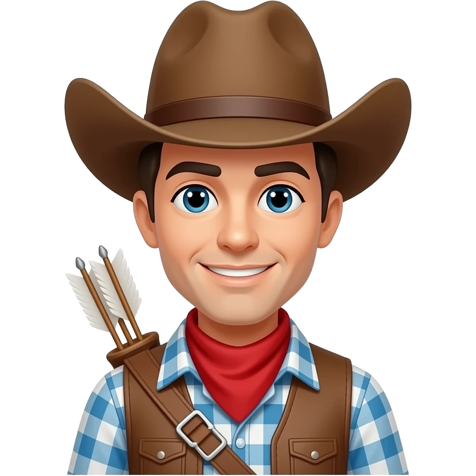 cowboy with a bow emoji
