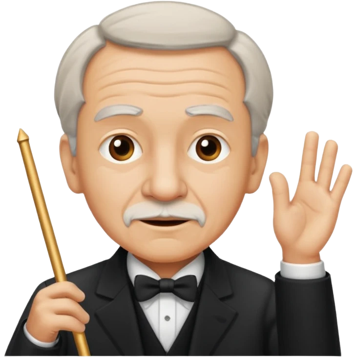 music conductor old man emoji