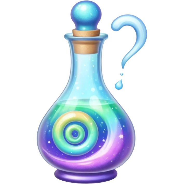 Sparkling shiny pastel potion in a magic bottle emoji