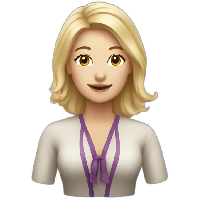 Blonde woman celebrant emoji