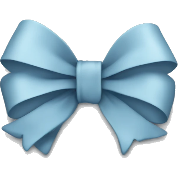 Bow-blue-grey-coloured emoji