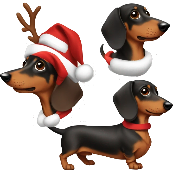 Christmas Dachshund emoji
