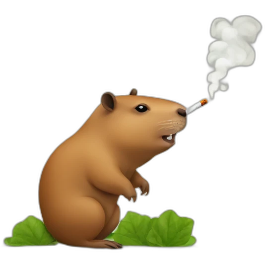 capybara smoking menthol cigarette emoji