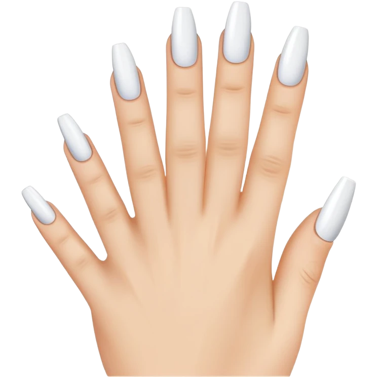 french nails 3 fingers with paintbrush  emoji