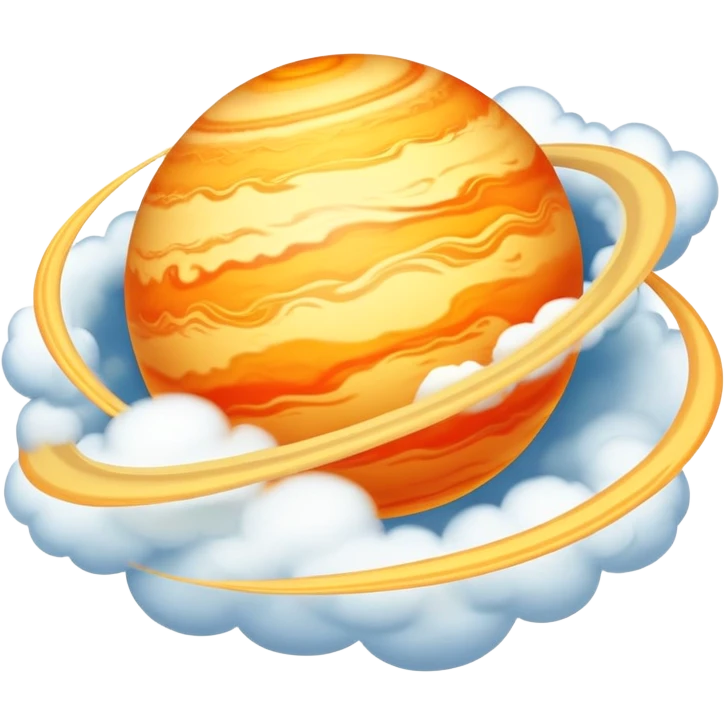 planet Venus with clouds emoji