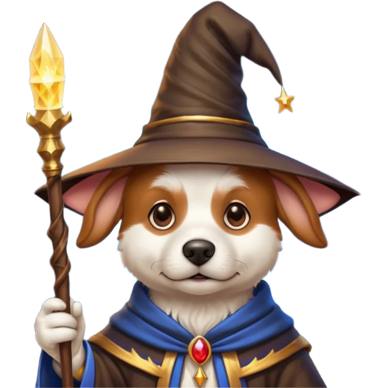 Dog wizard emoji