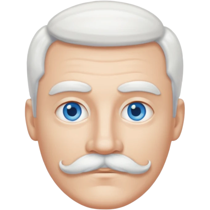 White man white mustache   emoji