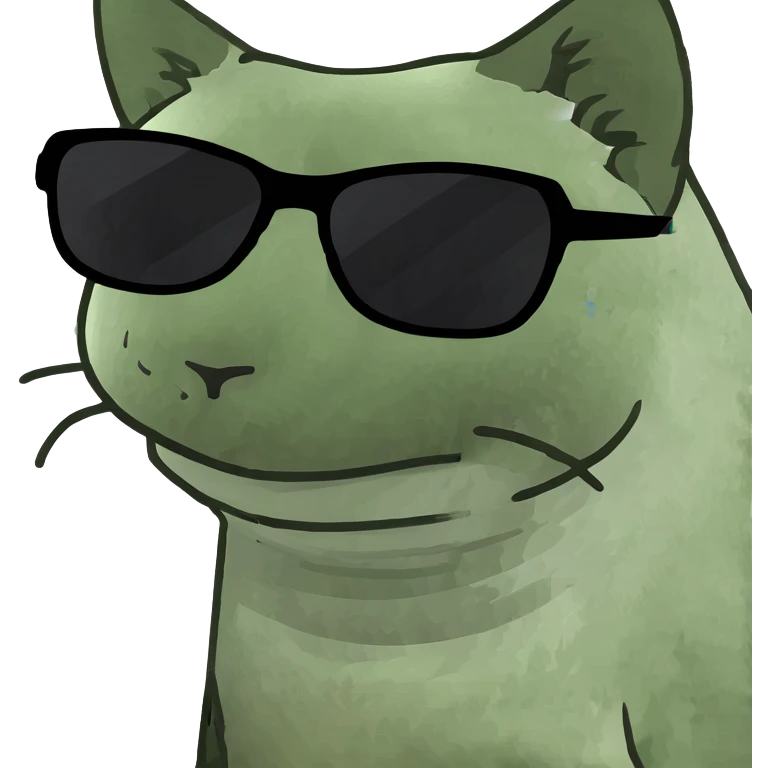 Cat with sunglasses emoji