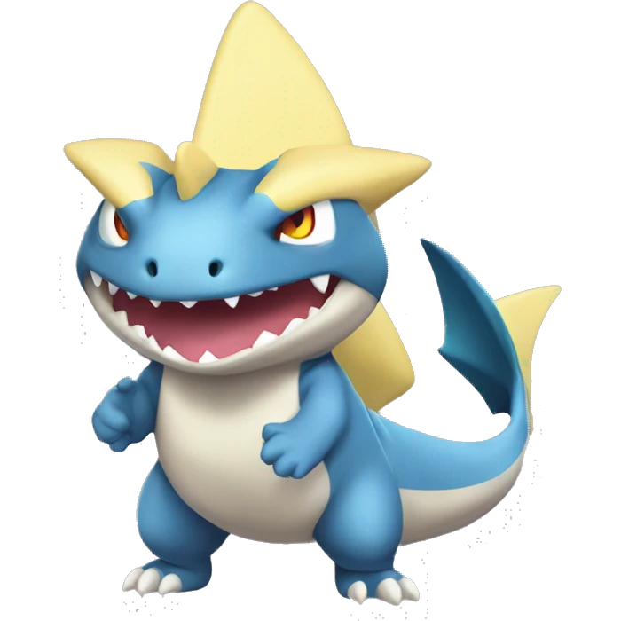 Sharpedo-Charmeleon-Gible-Gabite-Larvitar-Fakémon Full Body emoji