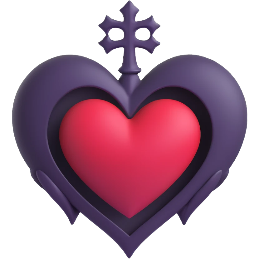 dark gothic heart emoji