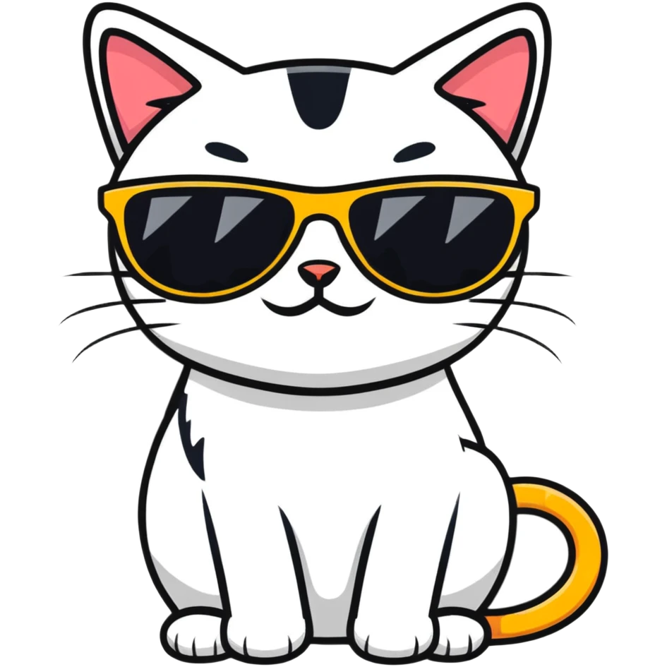Cat with sunglasses emoji